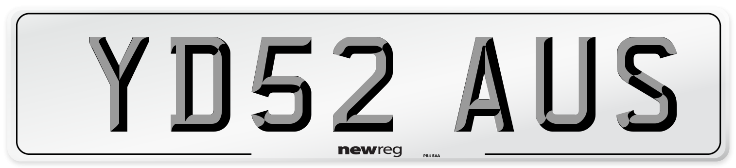 YD52 AUS Number Plate from New Reg